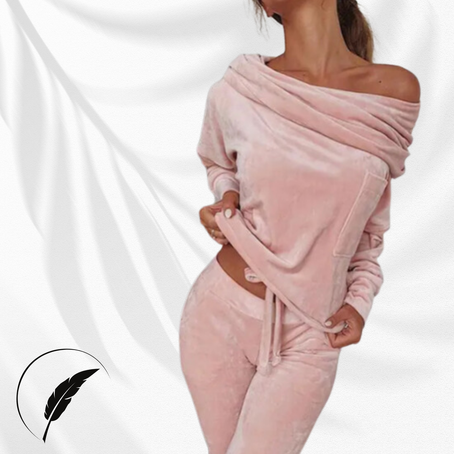 Women's Off-the-Shoulder Pajama Set