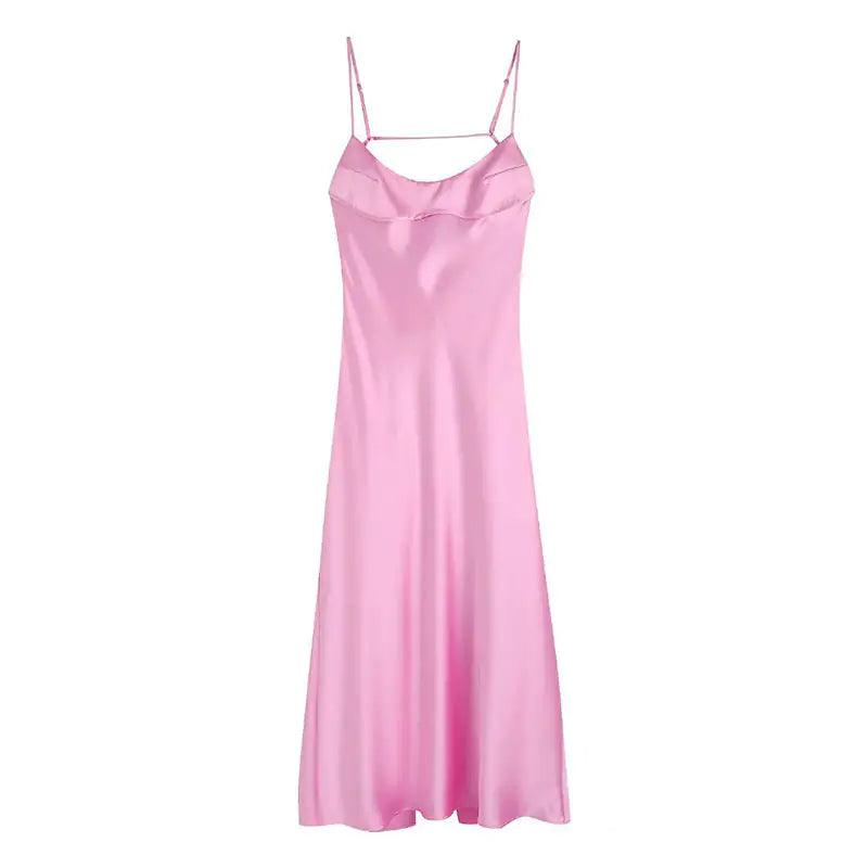 Pink Me Satin Dress