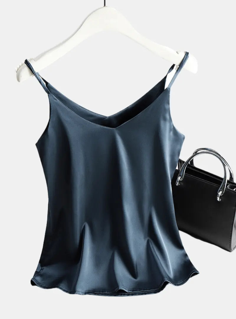 Blusa de Cetim Regata - Satin Tank Tops