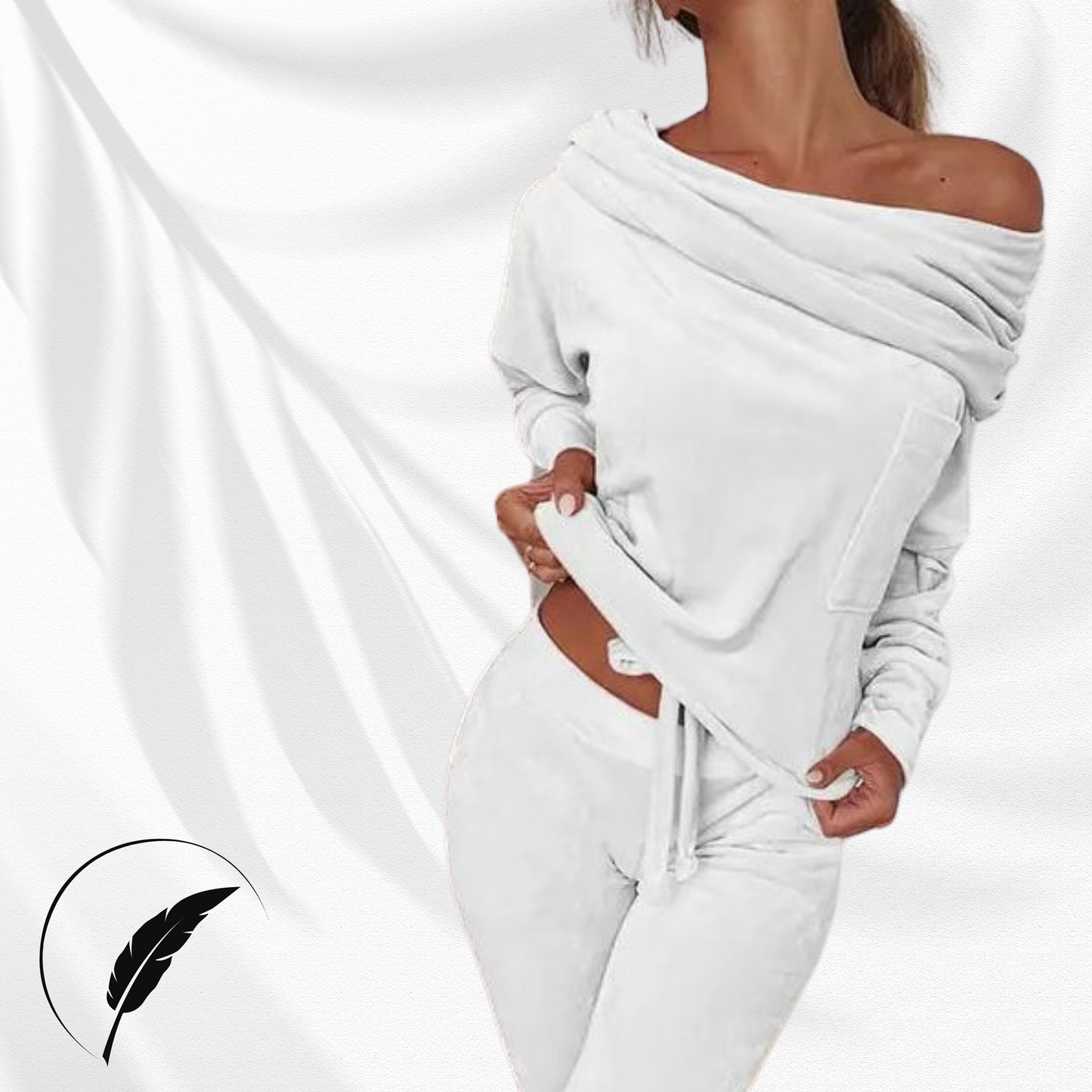 Women's Off-the-Shoulder Pajama Set