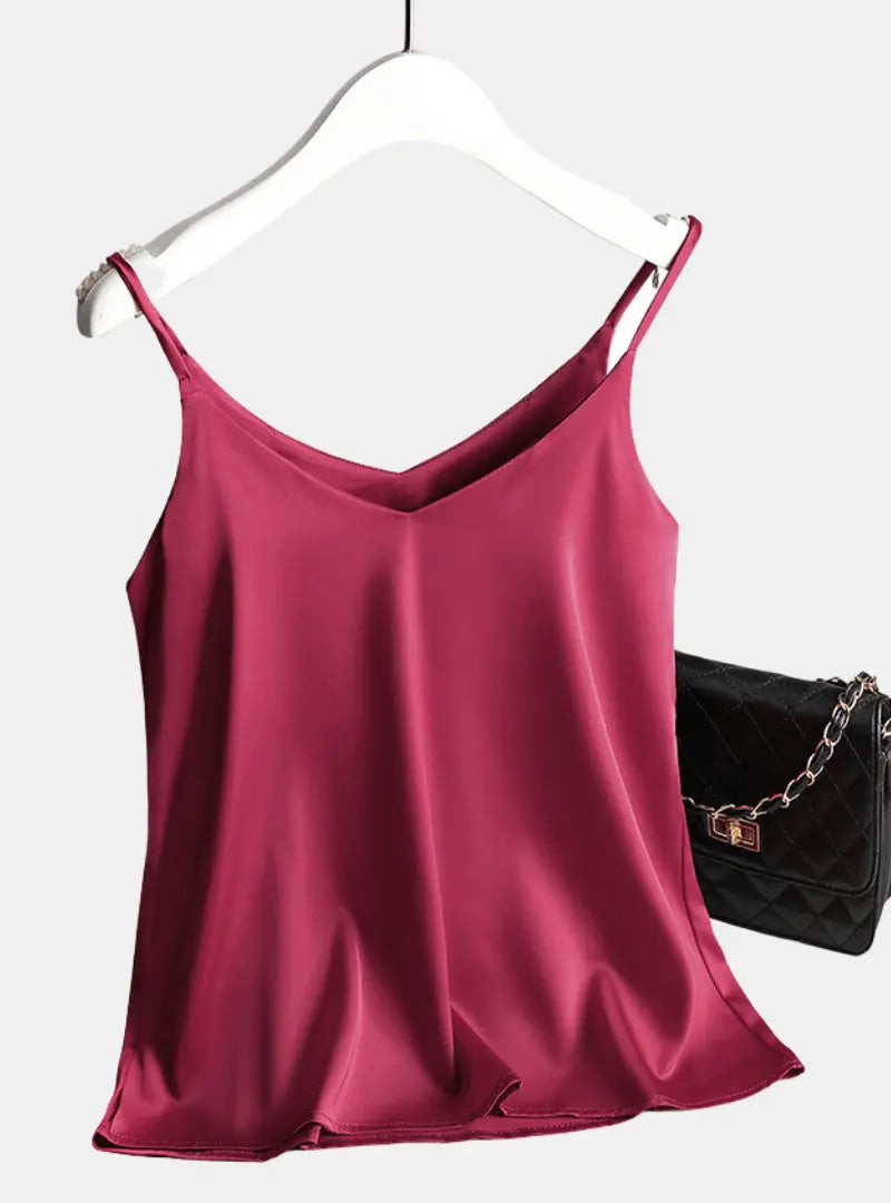 Blusa de Cetim Regata - Satin Tank Tops