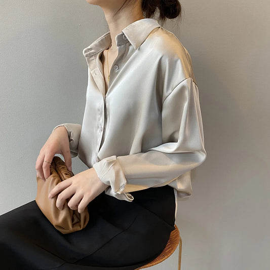 Business Satin Silk Shirt