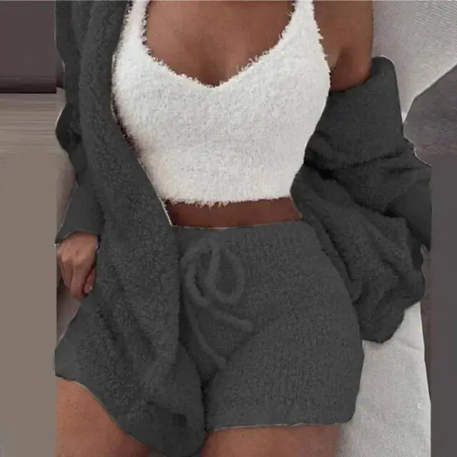 Fluffy Pajamas Casual Sleepwear