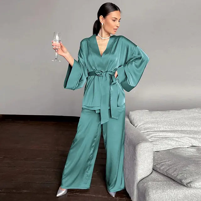 2 Piece Satin Sleepwear