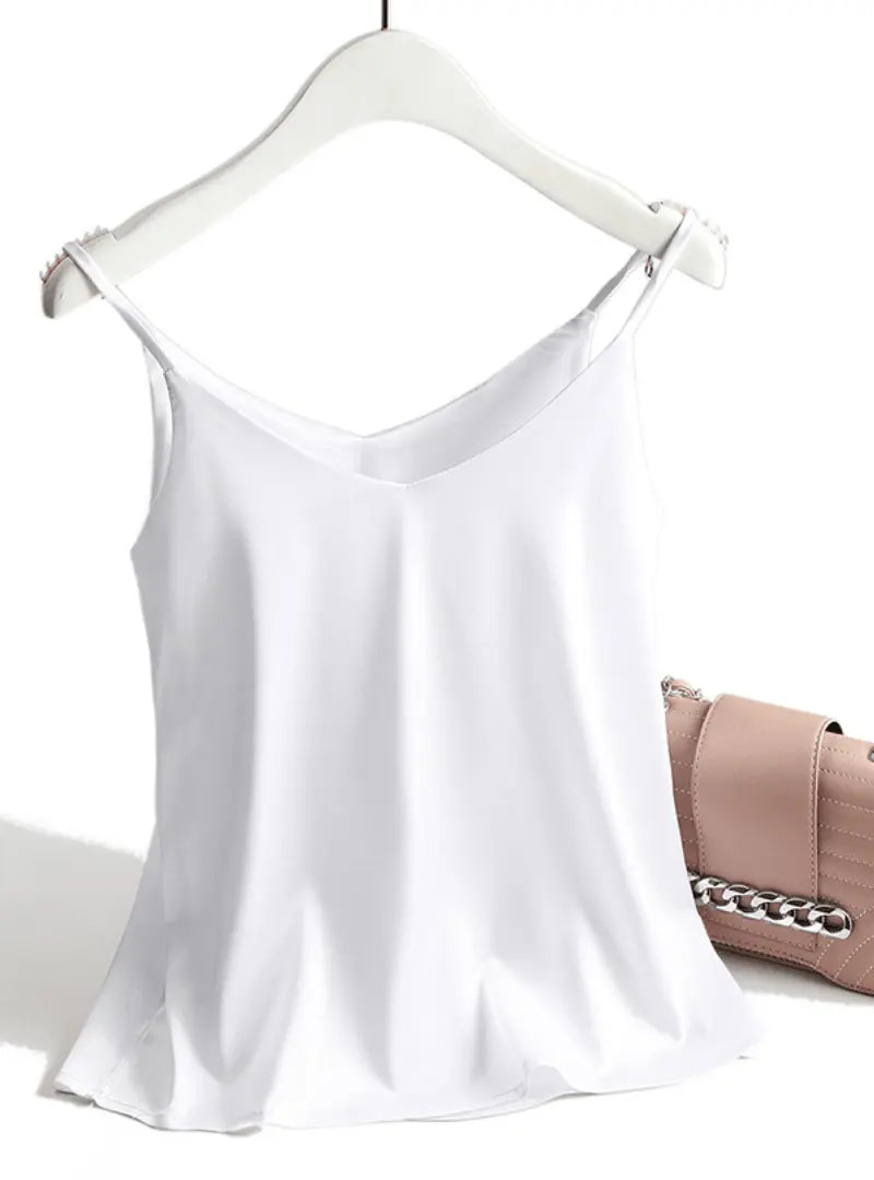 Blusa de Cetim Regata - Satin Tank Tops