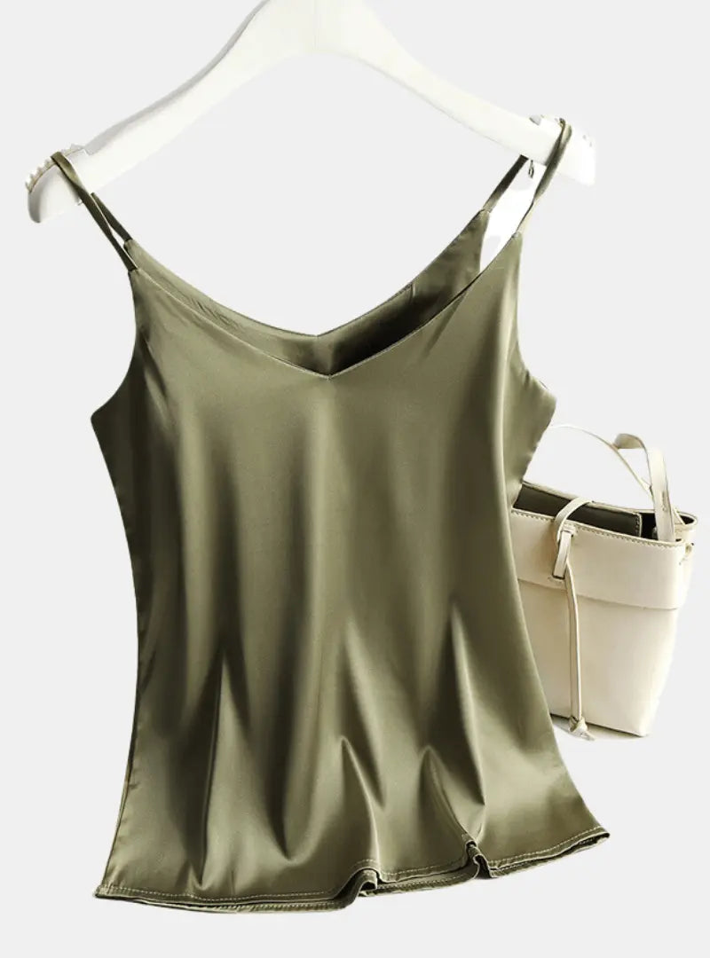 Blusa de Cetim Regata - Satin Tank Tops