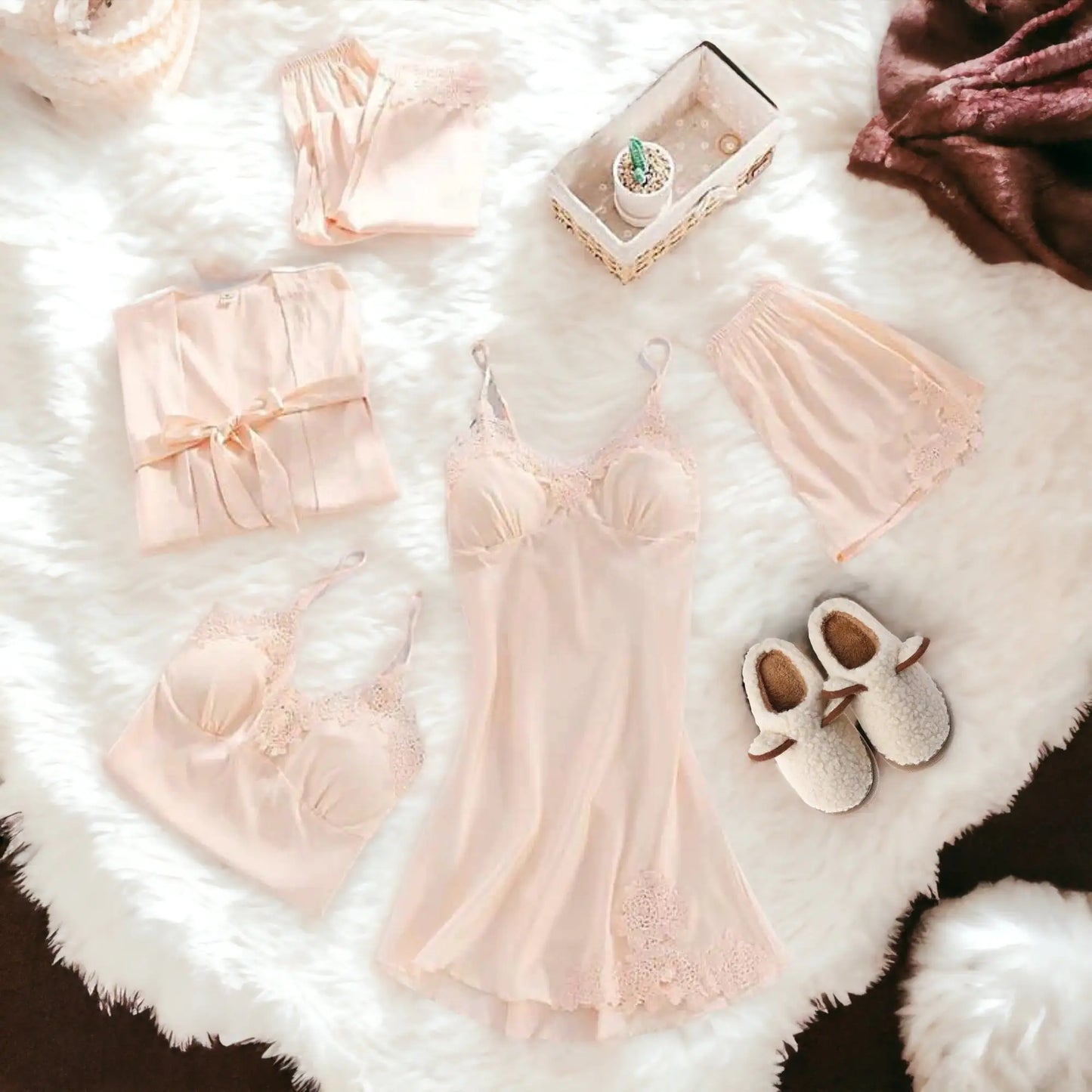 Satin Pajama Sleepwear Set